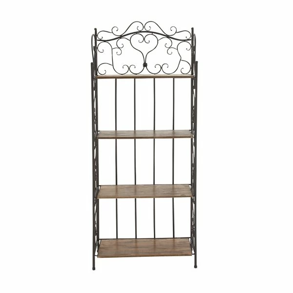 Cheap 🔔 Grayson Lane 12-in D x 27-in W x 68-in H 4-Tier Decorative Metal Shelves 😀 4 Cheap 🔔 Grayson Lane 12-in D x 27-in W x 68-in H 4-Tier Decorative Metal Shelves 😀 - Image 4