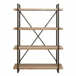 Cheap 🎁 Grayson Lane 14-in D x 47-in W x 67-in H 4-Tier Decorative Wood Shelves ✔️