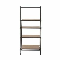 Cheap ⭐ Grayson Lane 14-in D x 25-in W x 56-in H 4-Tier Leaning Wood Shelves 🎁