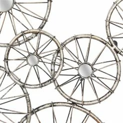 Top 10 😉 Grayson Lane 34-in H x 60-in W Silver Metal Industrial Ornamental Wall Accent ⭐ -GRAYSON LANE Sales 2022 330901774 AlternateImage6 l