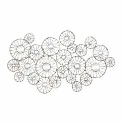 Top 10 😉 Grayson Lane 34-in H x 60-in W Silver Metal Industrial Ornamental Wall Accent ⭐