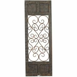 Outlet 😍 Grayson Lane 57-in H x 20-in W Brown Wood and Metal Traditional Ornamental Wall Accent 🔥