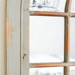 Deals ✔️ Grayson Lane 48-in L X 37-in W Arch Farmhouse Grey Framed Wall Mirror 💯 -GRAYSON LANE Sales 2022 330901784 AlternateImage2 l