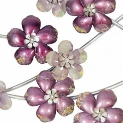 Wholesale 🧨 Grayson Lane 13-in H x 50-in W Purple Metal Glam Floral and Botanical Wall Accent 😀 -GRAYSON LANE Sales 2022 330901787 AlternateImage5 l