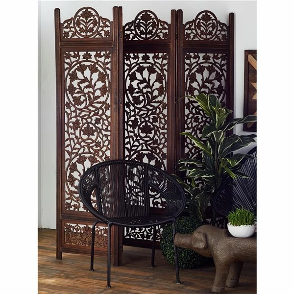 Cheapest 🤩 Grayson Lane 4-Panel Brown Mango Wood Folding Traditional Style Room Divider 🧨 2 Cheapest 🤩 Grayson Lane 4-Panel Brown Mango Wood Folding Traditional Style Room Divider 🧨 - Image 2