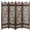 Cheapest 🤩 Grayson Lane 4-Panel Brown Mango Wood Folding Traditional Style Room Divider 🧨