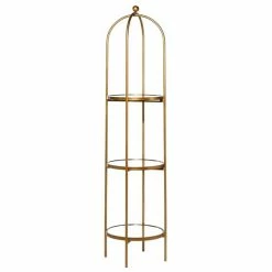 Budget 🌟 Grayson Lane 17.5-in D x 17.5-in W x 72.5-in H 3-Tier Decorative Metal Shelves 🥰