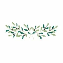 Best Pirce 💯 Grayson Lane 15.75-in H x 45.63-in W Green Metal Farmhouse/Rustic Floral and Botanical Wall Accent 🔔