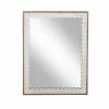 Best reviews of 🥰 Grayson Lane 48-in L X 36.13-in W Farmhouse Rectangle White Framed Wall Mirror 🌟