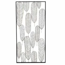Discount ✨ Grayson Lane 22-in H x 46-in W Black Metal Modern Floral and Botanical Wall Accent 🧨