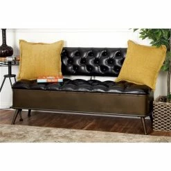 Cheapest ✨ Grayson Lane Industrial Black Iron and Brown Storage Bench 🌟 6 Cheapest ✨ Grayson Lane Industrial Black Iron and Brown Storage Bench 🌟 -GRAYSON LANE Sales 2022 330901810 AlternateImage1 l