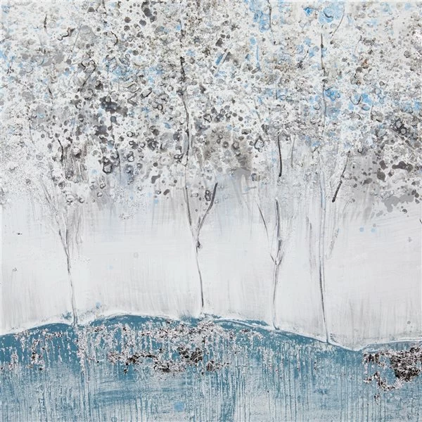 Best Pirce 👏 Grayson Lane Silver Wood Framed 31.5-in H x 47-in W Contemporary Canvas Painting 😍 4 Best Pirce 👏 Grayson Lane Silver Wood Framed 31.5-in H x 47-in W Contemporary Canvas Painting 😍 - Image 4