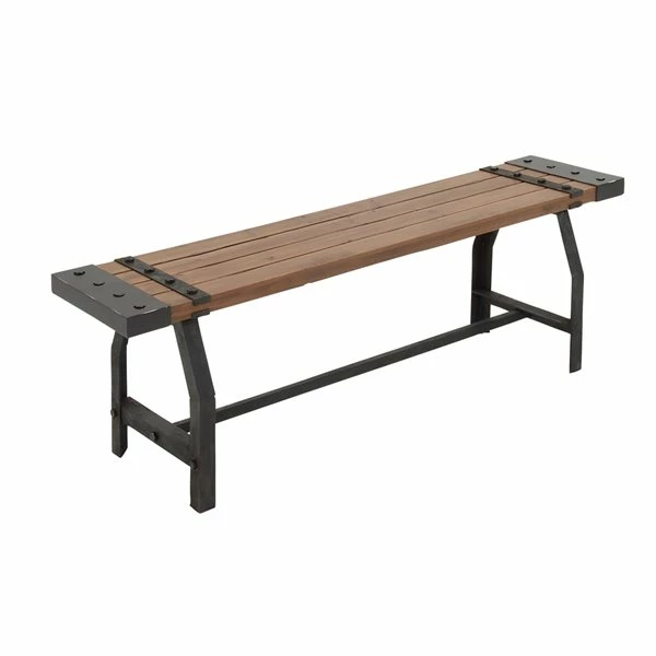 Cheap 🎁 Grayson Lane Industrial Brown/Obsidian Black Accent Bench 🌟 4 Cheap 🎁 Grayson Lane Industrial Brown/Obsidian Black Accent Bench 🌟 - Image 4