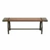 Cheap 🎁 Grayson Lane Industrial Brown/Obsidian Black Accent Bench 🌟