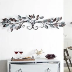 Coupon ❤️ Grayson Lane 12-in H x 51-in W Blue Metal Traditional Floral and Botanical Wall Accent 👍 -GRAYSON LANE Sales 2022 330901834 AlternateImage3 l