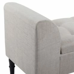 Outlet 😉 Grayson Lane Industrial Ivory White Storage Bench ⭐ -GRAYSON LANE Sales 2022 330901836 AlternateImage3 l