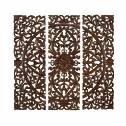 Flash Sale 😍 Grayson Lane 48-in H x 16-in W Brown MDF Wood Traditional Abstract Wall Accent - 3-Pack 🔥