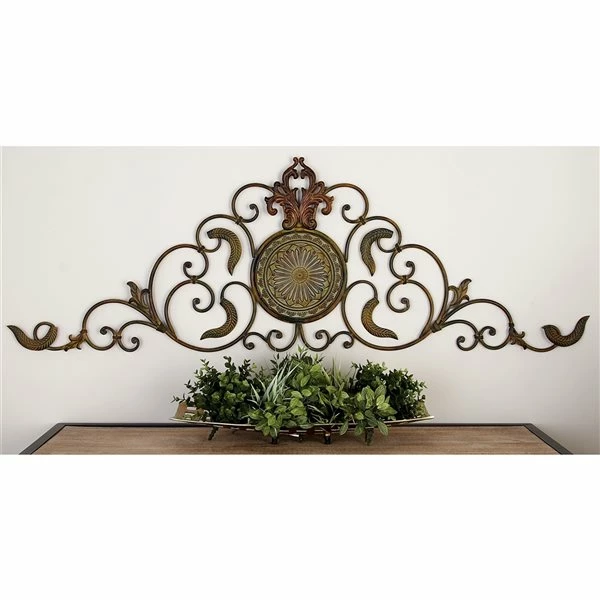 Coupon 🌟 Grayson Lane 19-in H x 57-in W Gold Metal Transitional Floral and Botanical Wall Accent 😀 2 Coupon 🌟 Grayson Lane 19-in H x 57-in W Gold Metal Transitional Floral and Botanical Wall Accent 😀 - Image 2