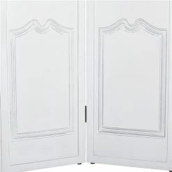 Best Sale ⭐ Grayson Lane 3-Panel White Mirrored Folding Country Style Room Divider 😉 -GRAYSON LANE Sales 2022 330901848 AlternateImage4 l