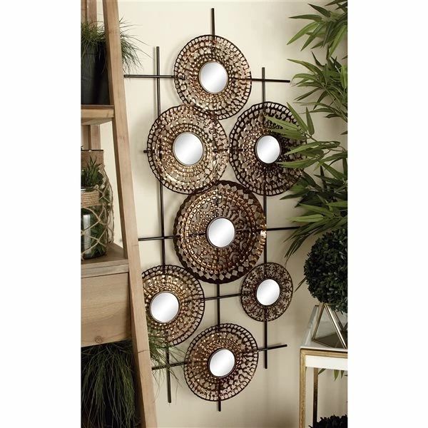 Best Sale ❤️ Grayson Lane 25-in H x 51-in W Brown Metal Modern/Contemporary Ornamental Wall Accent 🌟 2 Best Sale ❤️ Grayson Lane 25-in H x 51-in W Brown Metal Modern/Contemporary Ornamental Wall Accent 🌟 - Image 2