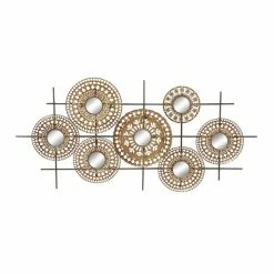Best Sale ❤️ Grayson Lane 25-in H x 51-in W Brown Metal Modern/Contemporary Ornamental Wall Accent 🌟