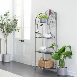 New ⭐ Grayson Lane 12-in D x 25-in W x 68-in H 4-Tier Decorative Metal Shelves 🔥 -GRAYSON LANE Sales 2022 330901870 AlternateImage2 l