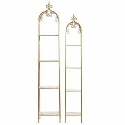 Best deal 😉 Grayson Lane 13.30-in D x 13.30-in W x 74-in H 4-Tier Decorative Metal Shelves 👏