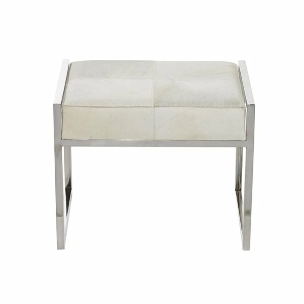 Best Pirce 🌟 Grayson Lane Modern Glam Metallic Silver White Leather Accent Bench - Set of 3 🌟 5 Best Pirce 🌟 Grayson Lane Modern Glam Metallic Silver White Leather Accent Bench - Set of 3 🌟 - Image 5