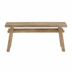 Coupon 👍 Grayson Lane Rustic Natural Wood Brown Accent Bench 🔔