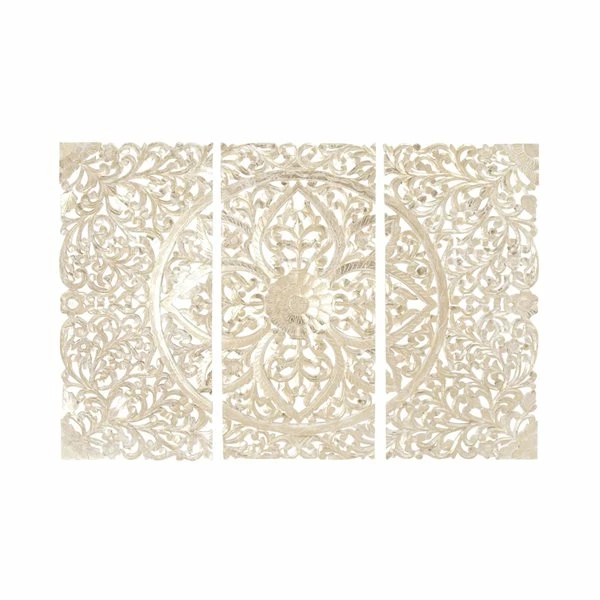 Buy ๐ Grayson Laneย 48-in H xย 22-in W Cream Wood Traditional Floral and Botanical Wall Accent - 3-Pack ๐ 4 Buy ๐ Grayson Laneย 48-in H xย 22-in W Cream Wood Traditional Floral and Botanical Wall Accent - 3-Pack ๐ - Image 4