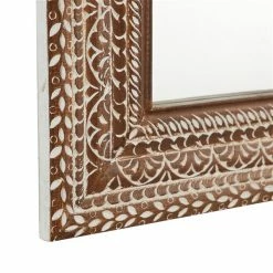 Buy 🎉 Grayson Lane 59.44-in L X 35.88-in W Rectangle Brown Framed Wall Mirror 🧨 -GRAYSON LANE Sales 2022 330901896 AlternateImage3 l