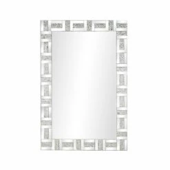 Best deal 🌟 Grayson Lane 47.13-in L X 31.5-in W Glam Rectangle Silver Framed Wall Mirror 😀