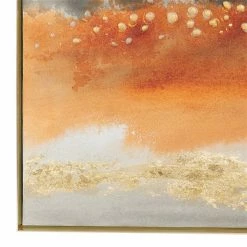 Best Pirce 🌟 Grayson Lane Gold Wood Framed 47.38-in H x 31.5-in W Abstract Ceramic Hand-Painted Painting ⌛ -GRAYSON LANE Sales 2022 330901916 AlternateImage4 l