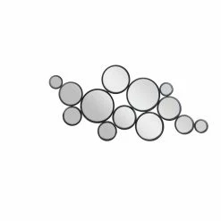 Best reviews of 😍 Grayson Lane 52-in L X 23.88-in W Contemporary Round Black Framed Wall Mirror 🔥