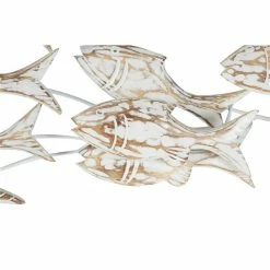 Cheapest 😀 Grayson Lane 17-in H x 45-in W White Wood Coastal Fish Wall Accent 🌟 -GRAYSON LANE Sales 2022 330901922 AlternateImage5 l