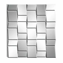 Promo 🌟 Grayson Lane 39-in L X 35.5-in W Glam Square Silver Framed Wall Mirror 🎉