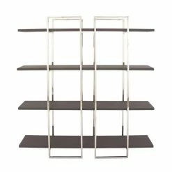 Coupon ⌛ Grayson Lane 14-in D x 63-in W x 69-in H 4-Tier Decorative Steel Shelves ⭐