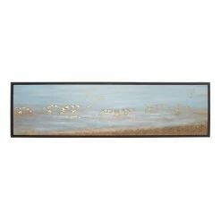 Flash Sale ✨ Grayson Lane Black Wood Framed 19-in H x 71-in W Birds Blue Canvas Painting 🌟