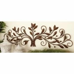 New 🧨 Grayson Lane 14-in H x 47-in W Brown Metal Traditional Floral and Botanical Wall Accent 🔥 -GRAYSON LANE Sales 2022 330901932 AlternateImage3 l