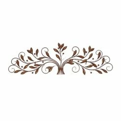 New 🧨 Grayson Lane 14-in H x 47-in W Brown Metal Traditional Floral and Botanical Wall Accent 🔥