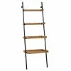 Deals 🌟 Grayson Lane 28-in D x 24-in W x 72-in H 4-Tier Leaning Wood Shelves ✨