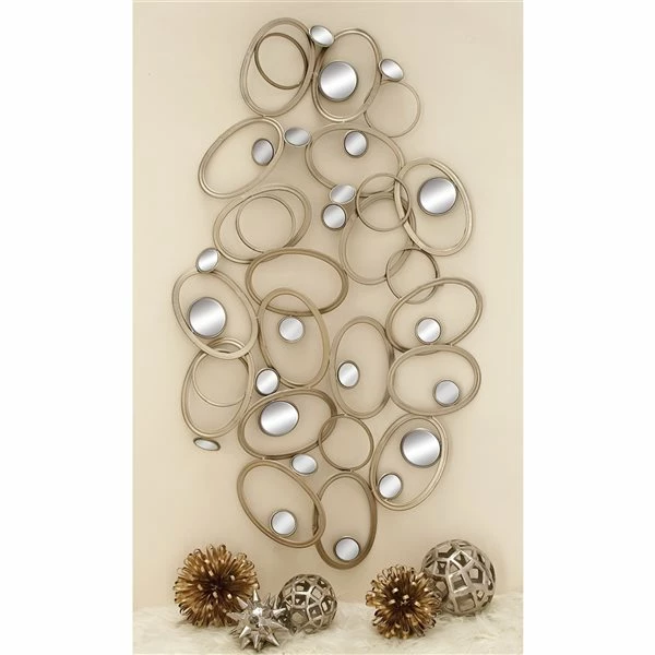 Best Sale ✔️ Grayson Lane 33-in H x 60-in W Silver Metal Glam Ornamental Wall Accent 🎁 2 Best Sale ✔️ Grayson Lane 33-in H x 60-in W Silver Metal Glam Ornamental Wall Accent 🎁 - Image 2