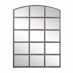 Cheap ❤️ Grayson Lane 48-in L X 36-in W Industrial Arch Clear Framed Wall Mirror ❤️