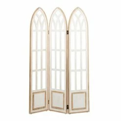 Cheapest 😉 Grayson Lane 3-Panel White Wood Folding Farmhouse Style Room Divider 🧨