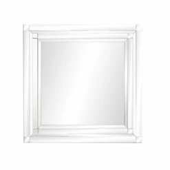 Cheap 😉 Grayson Lane 39.5-in L X 39.38-in W Glam Square Clear Framed Wall Mirror 🌟