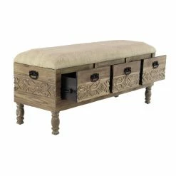 Discount ⭐ Grayson Lane Farmhouse Light Brown/Black/Beige Storage Bench 🌟 -GRAYSON LANE Sales 2022 330901965 AlternateImage5 l