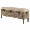 Discount ⭐ Grayson Lane Farmhouse Light Brown/Black/Beige Storage Bench 🌟