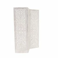 Outlet ⌛ Grayson Lane 3-Panel White Mango Wood Folding Farmhouse Style Room Divider 😍 -GRAYSON LANE Sales 2022 330901968 AlternateImage5 l
