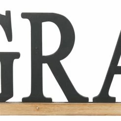 New 😀 Grayson Lane 9.5-in H x 48-in W Black Metal Traditional Words and Text Wall Accent 👏 -GRAYSON LANE Sales 2022 330901970 AlternateImage6 l