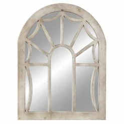 New 💯 Grayson Lane 44-in L X 36-in W Vintage Arch Cream Framed Wall Mirror ⭐